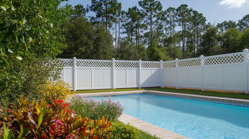 Vinyl Pool Fence Installation detail